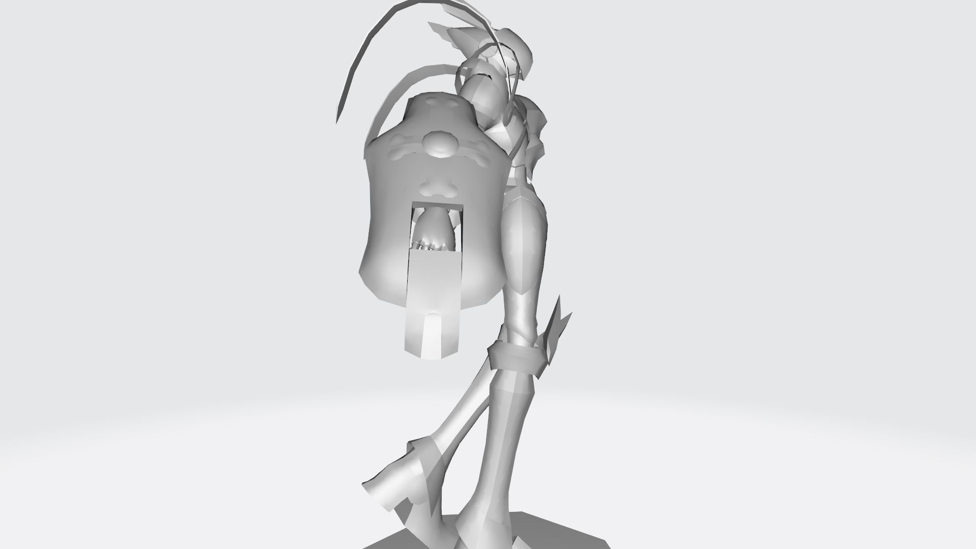 Crusadermon humanoid robot 3D print model_9