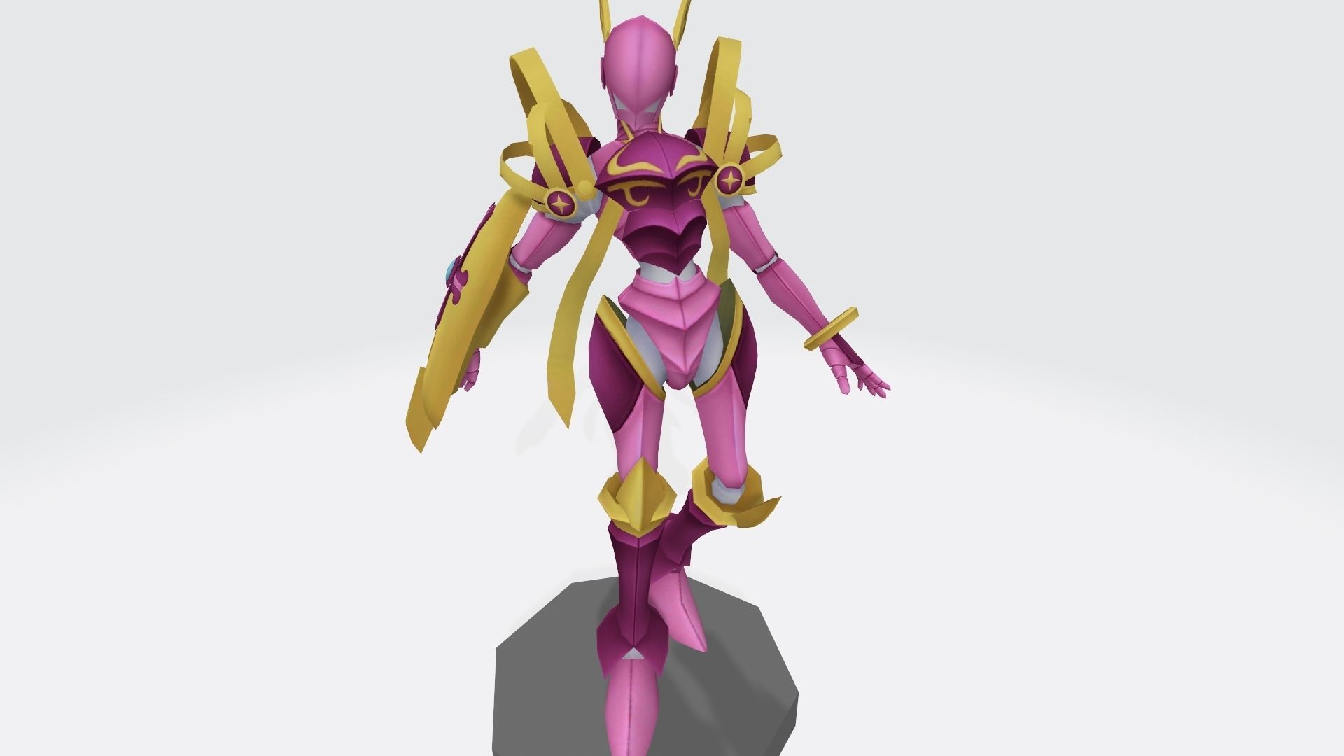 Crusadermon humanoid robot 3D print model_5