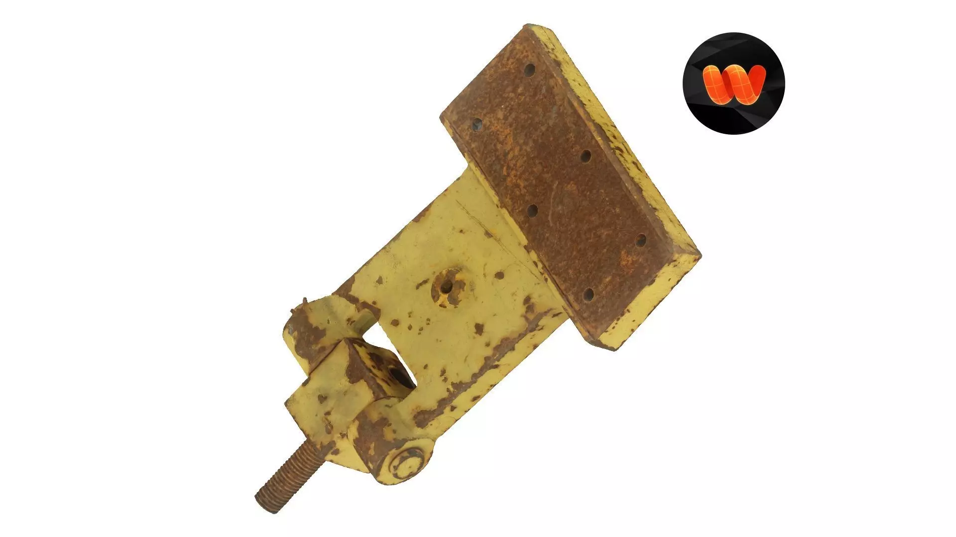 Rusty Iron Hinge Raw Scanned 3D model
