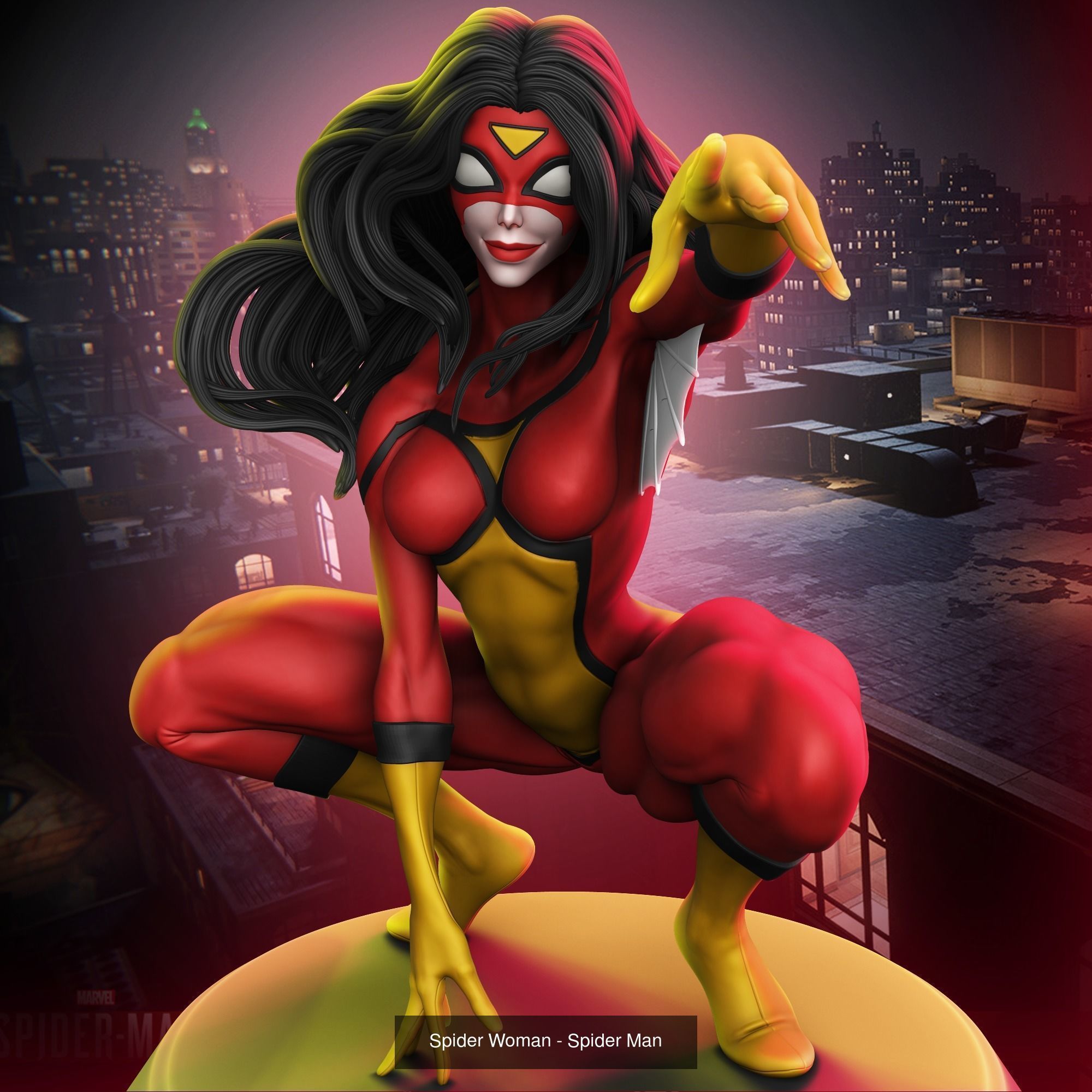 Spider Womans - Spider Man Bundle 3D Model Collection_2