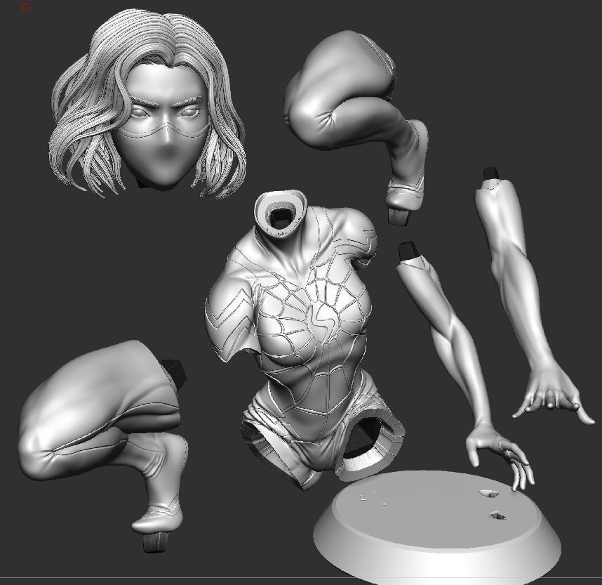 Spider Womans - Spider Man Bundle 3D Model Collection_16