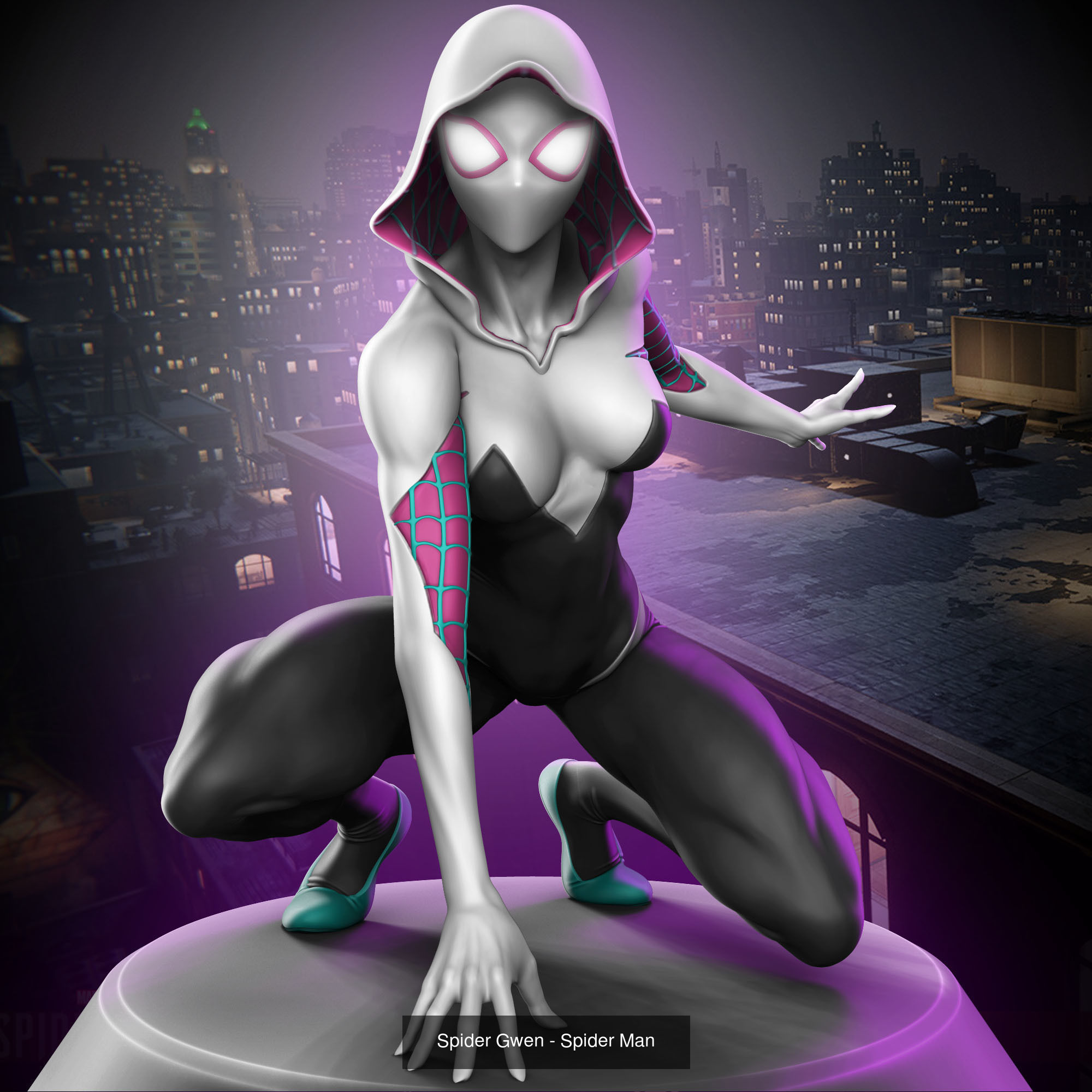 Spider Womans - Spider Man Bundle 3D Model Collection_3