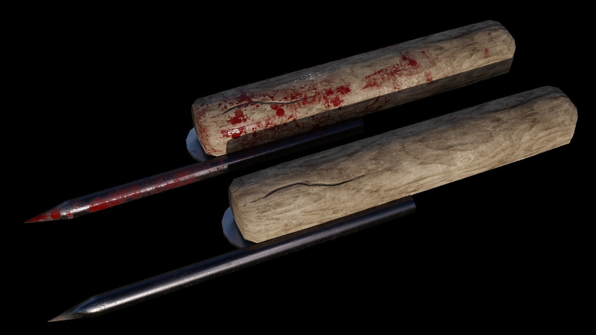 Lowpoly Prison Knife Low-poly 3D model_4