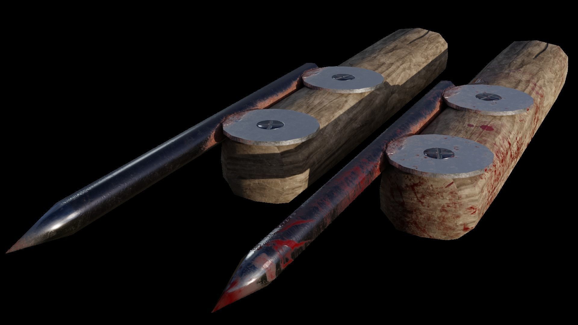 Lowpoly Prison Knife Low-poly 3D model_1