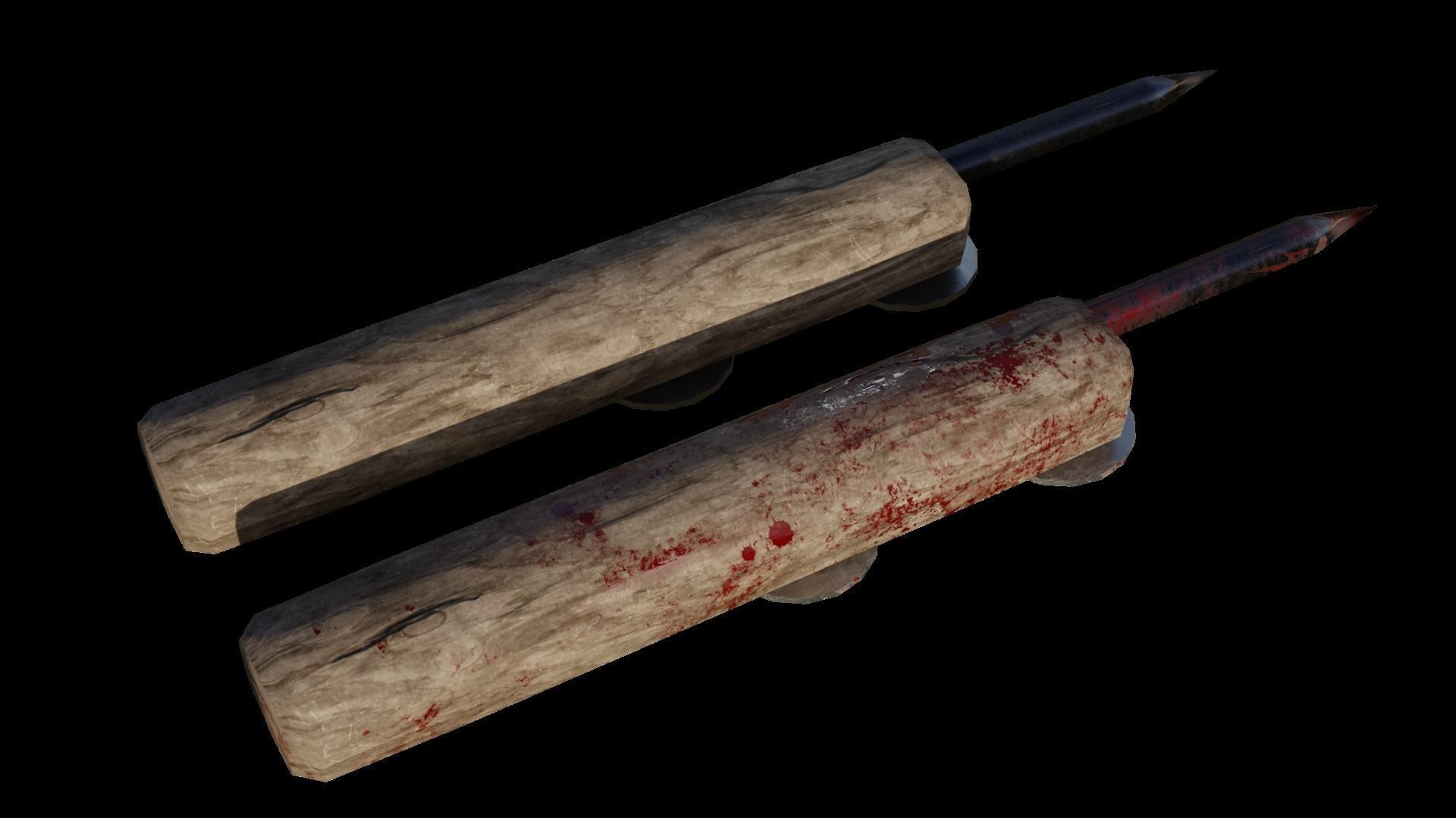 Lowpoly Prison Knife Low-poly 3D model_3