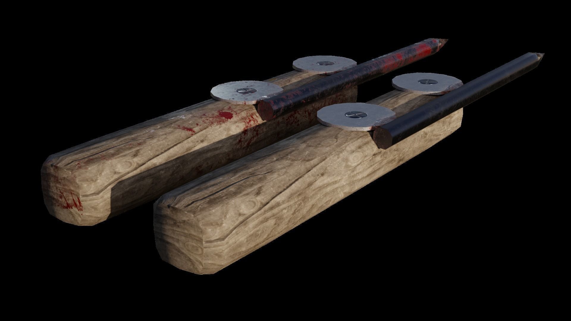 Lowpoly Prison Knife Low-poly 3D model_2