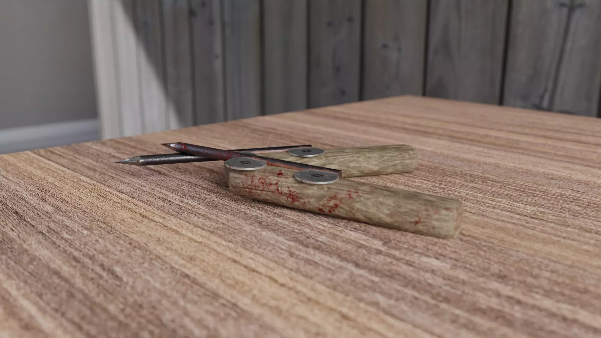 Lowpoly Prison Knife Low-poly 3D model_0