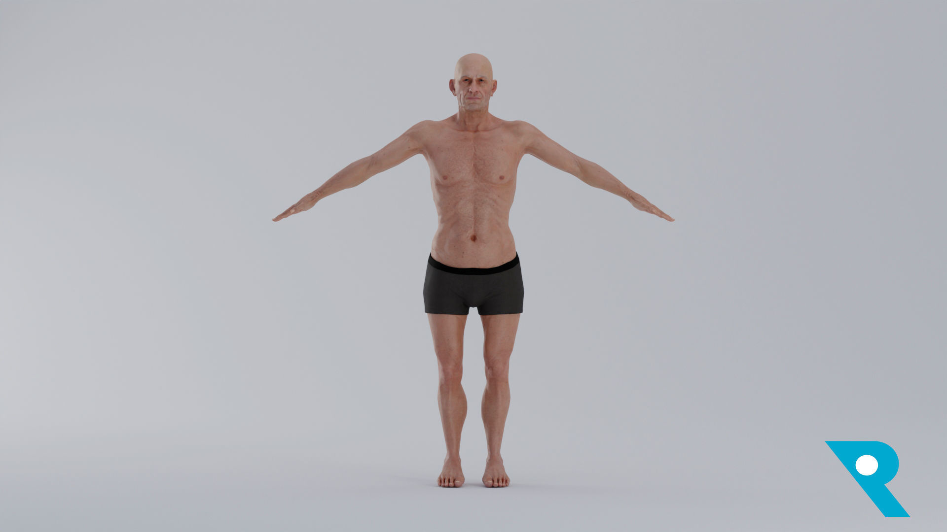 Realistic Male Character - Grandpa Mojo 3D model_1