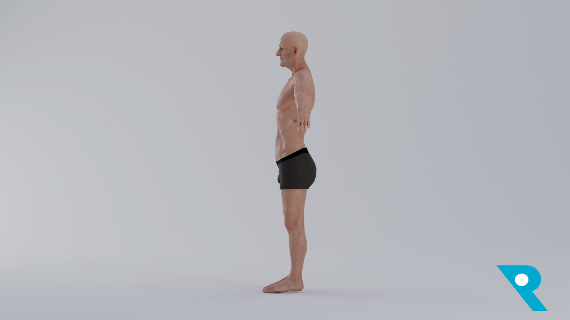 Realistic Male Character - Grandpa Mojo 3D model_7