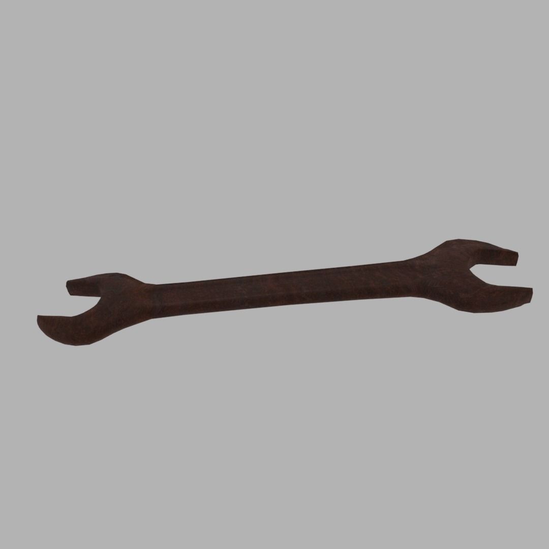 Wrench rusted Free low-poly 3D model_9