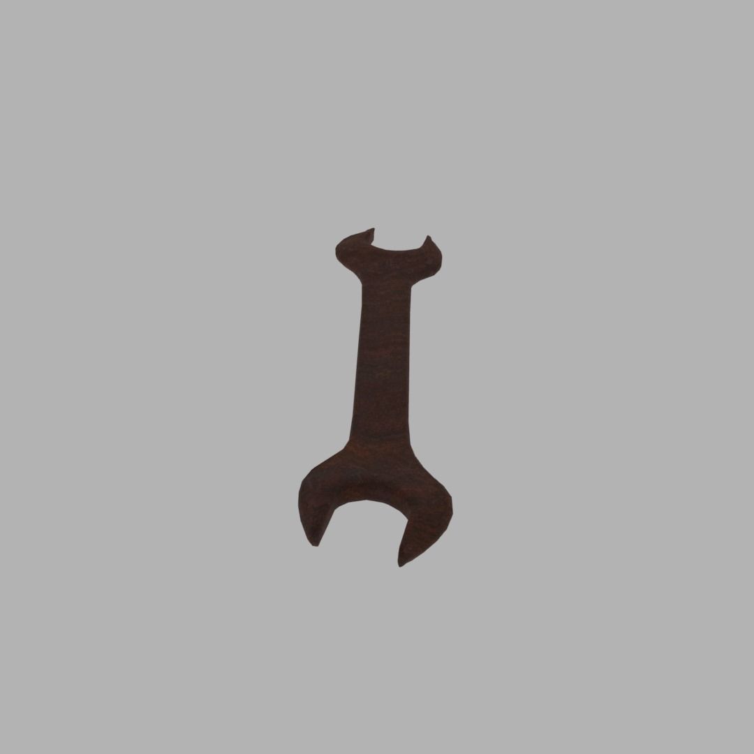 Wrench rusted Free low-poly 3D model_8