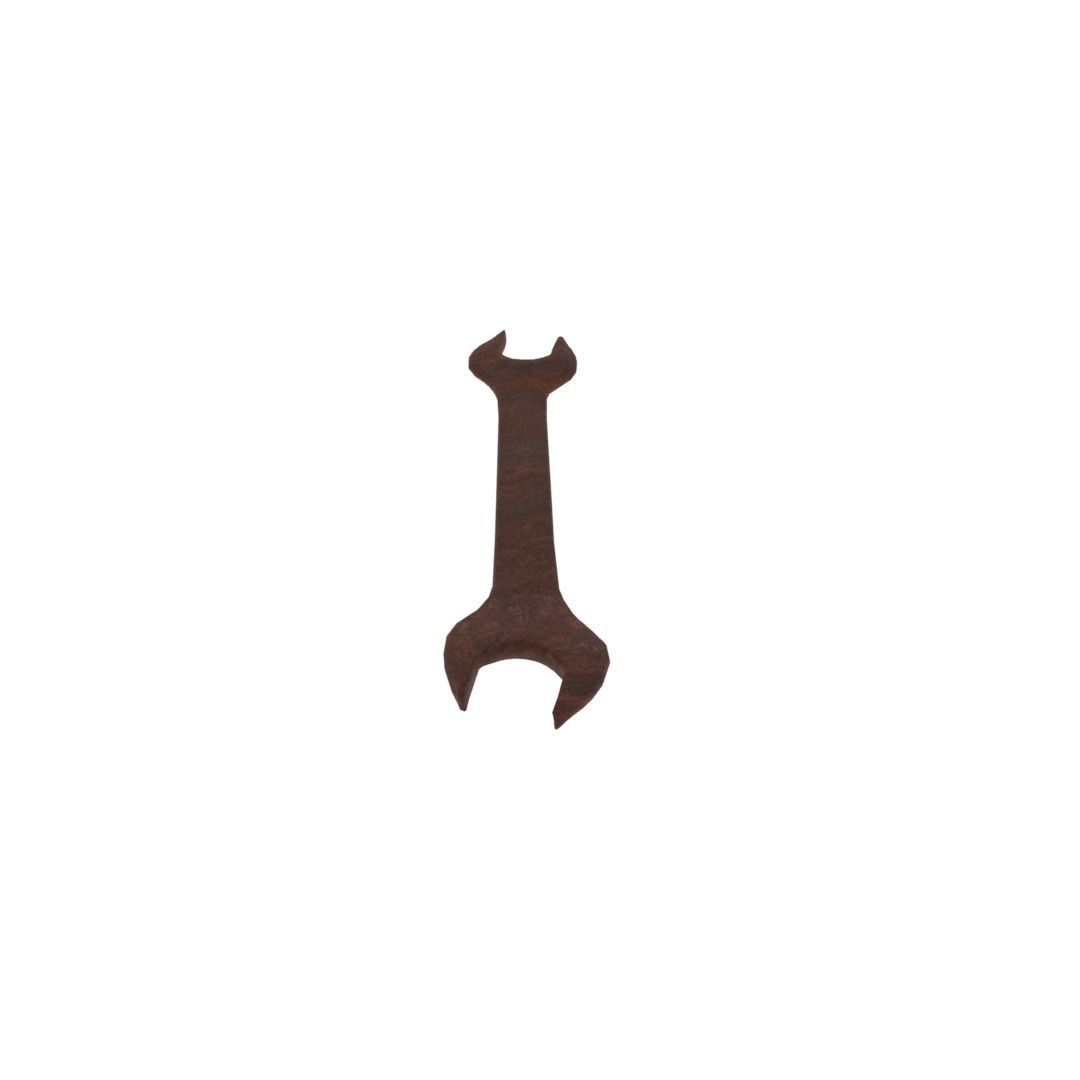 Wrench rusted Free low-poly 3D model_2