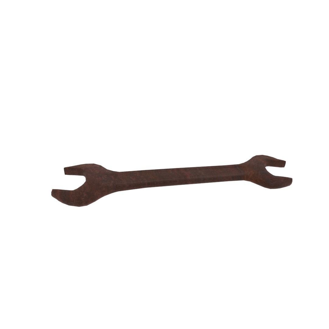 Wrench rusted Free low-poly 3D model_6
