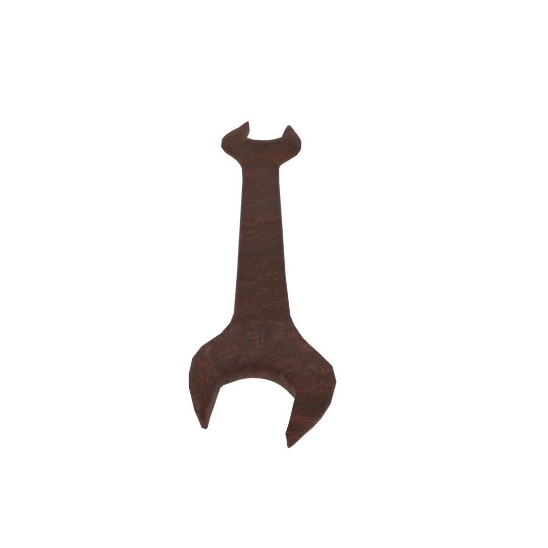 Wrench rusted Free low-poly 3D model_3