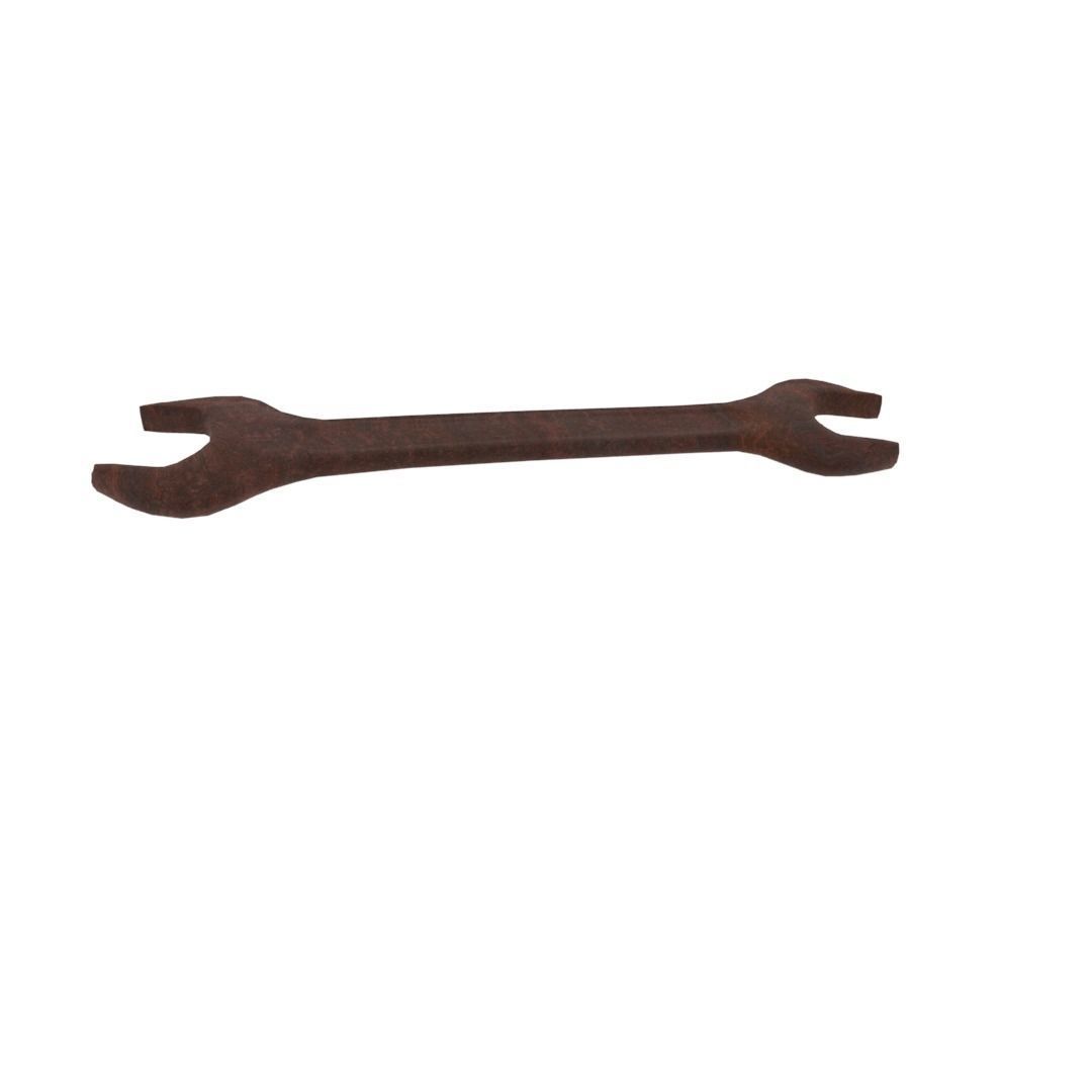 Wrench rusted Free low-poly 3D model_5