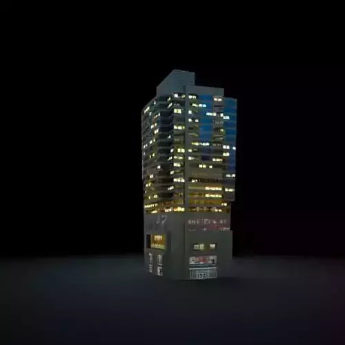 Illuminated Tall Building