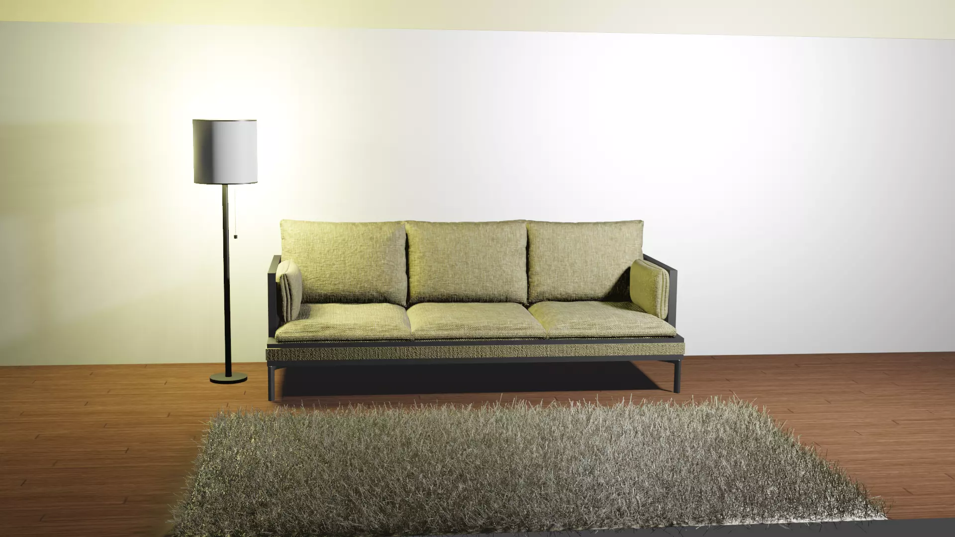 Sofa 3D Model Free low-poly 3D model