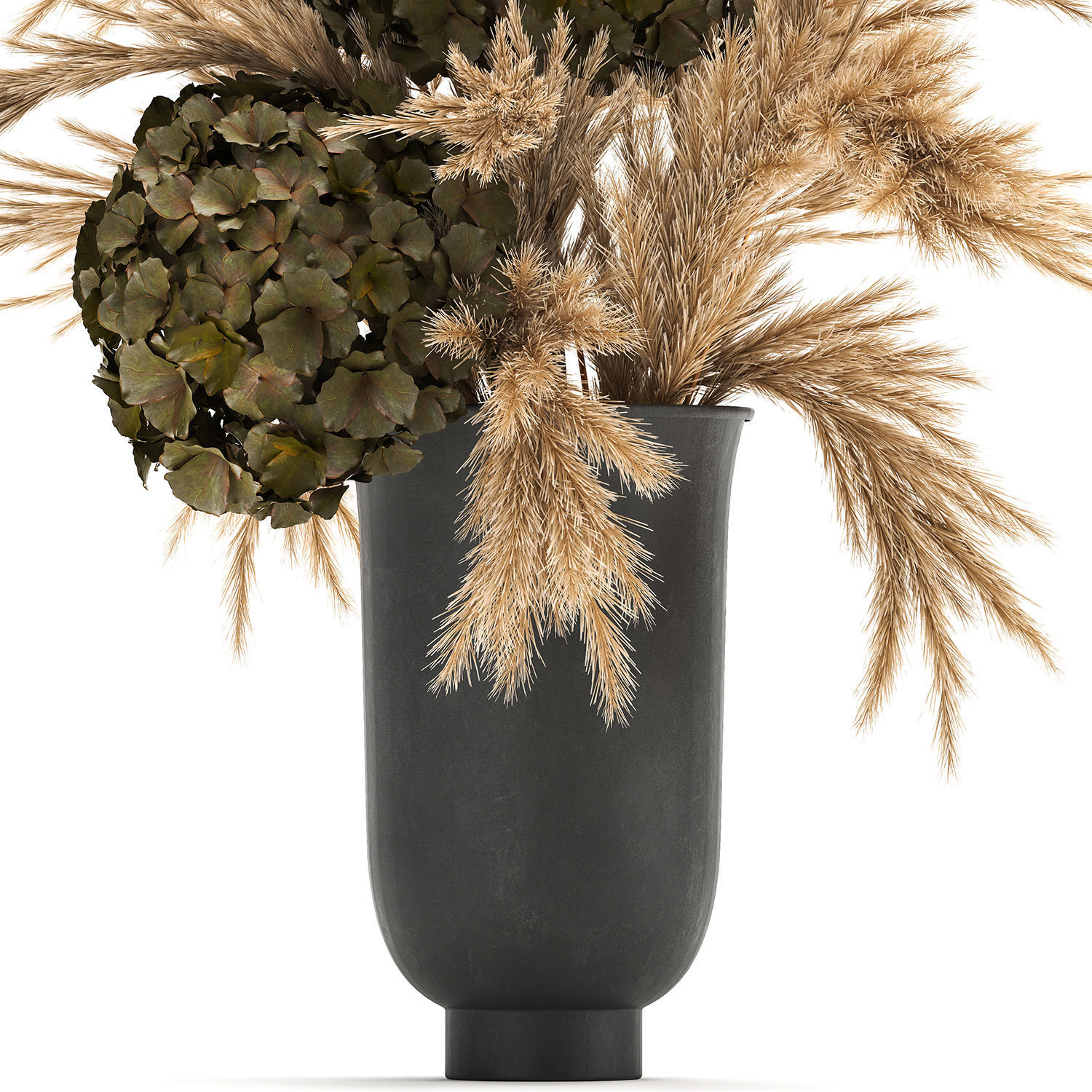 Bouquet of dried flowers in a vase 170 3D model_2