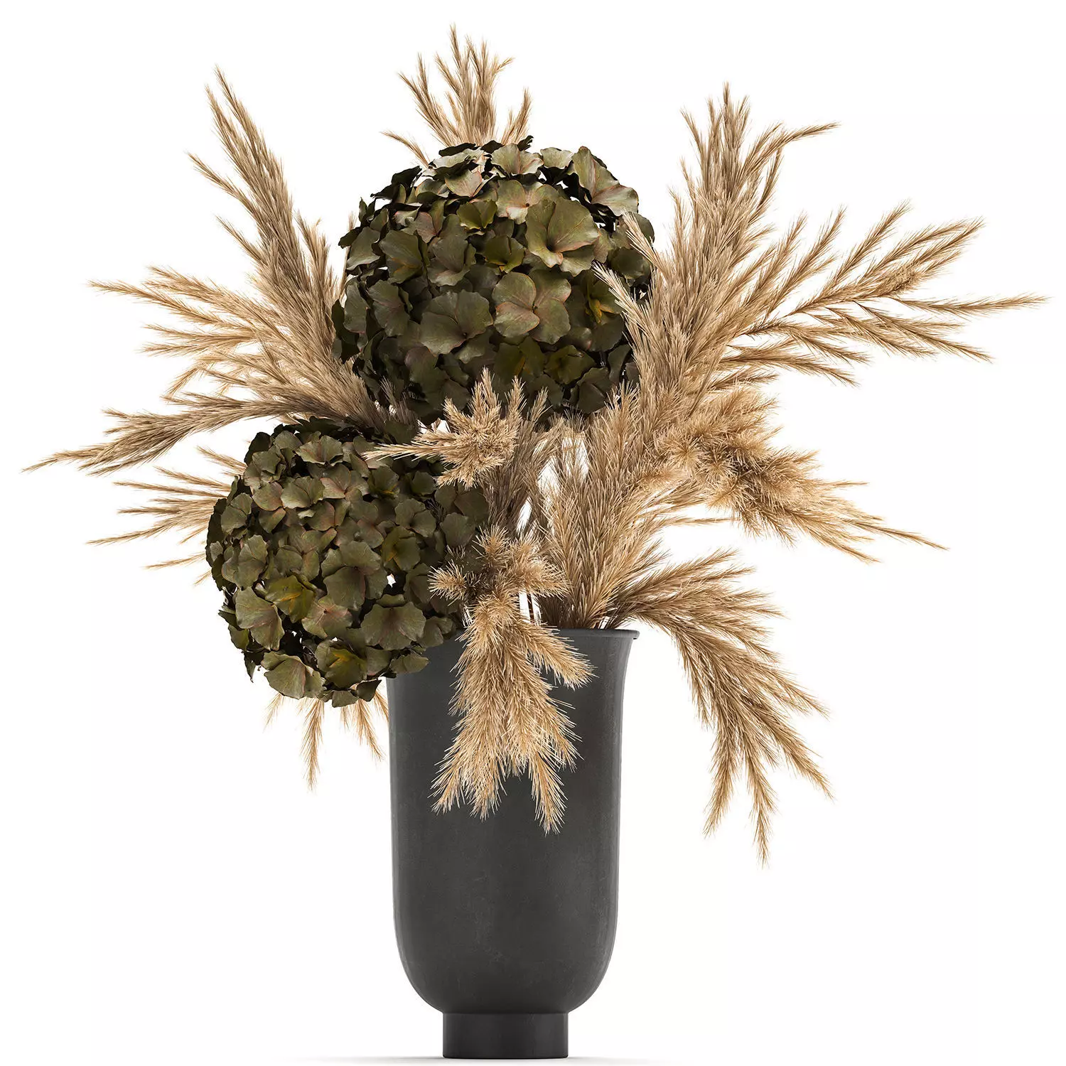 Bouquet of dried flowers in a vase 170 3D model_0