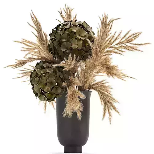 Bouquet of dried flowers in a vase 170