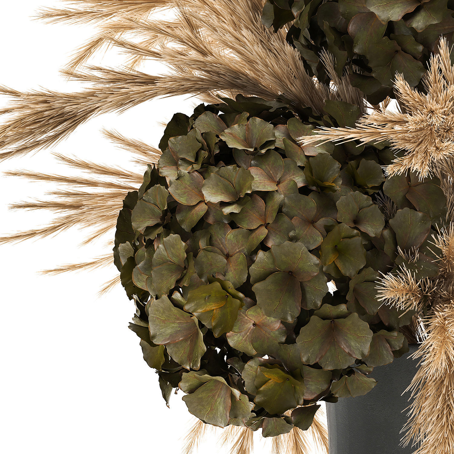Bouquet of dried flowers in a vase 170 3D model_5