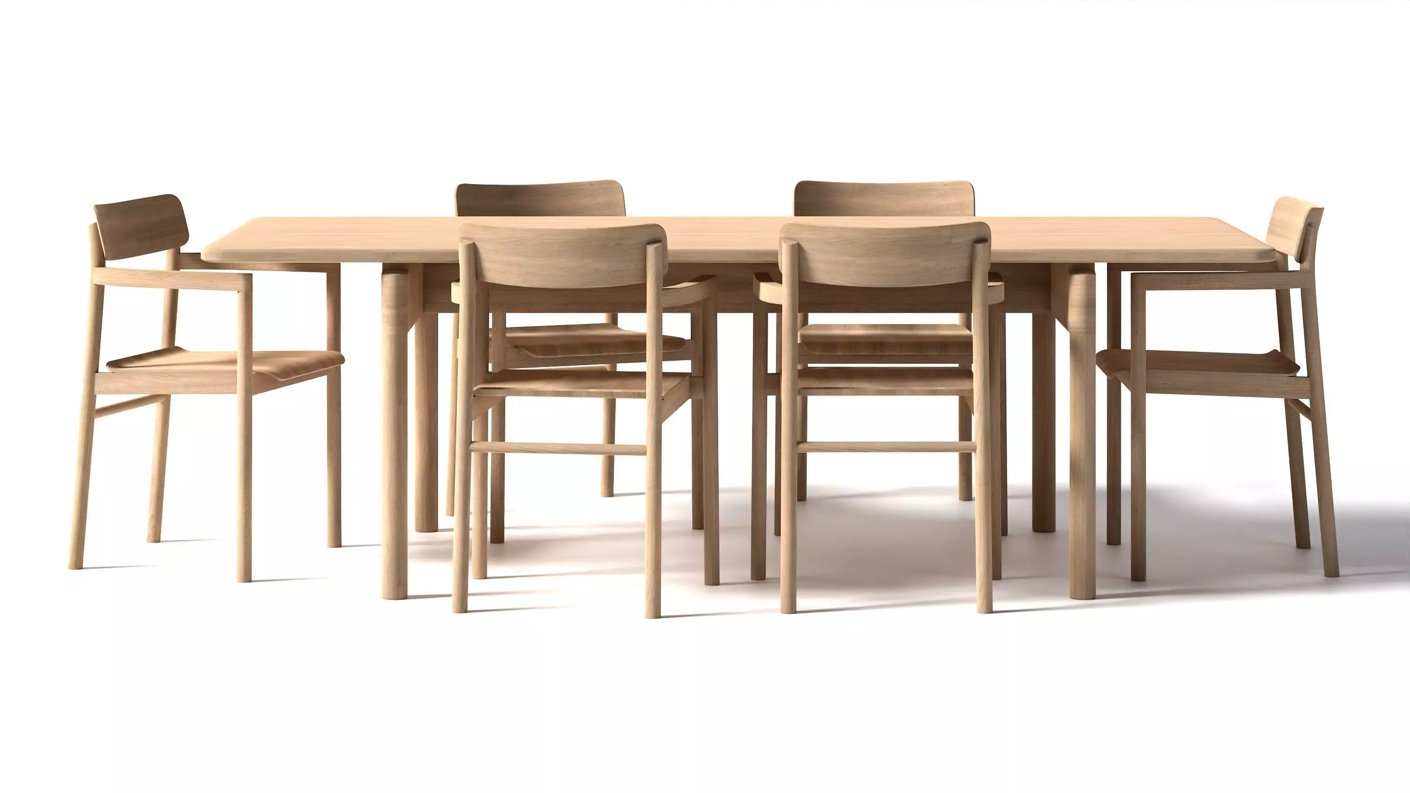 Post Dining Table set 3445 3D model