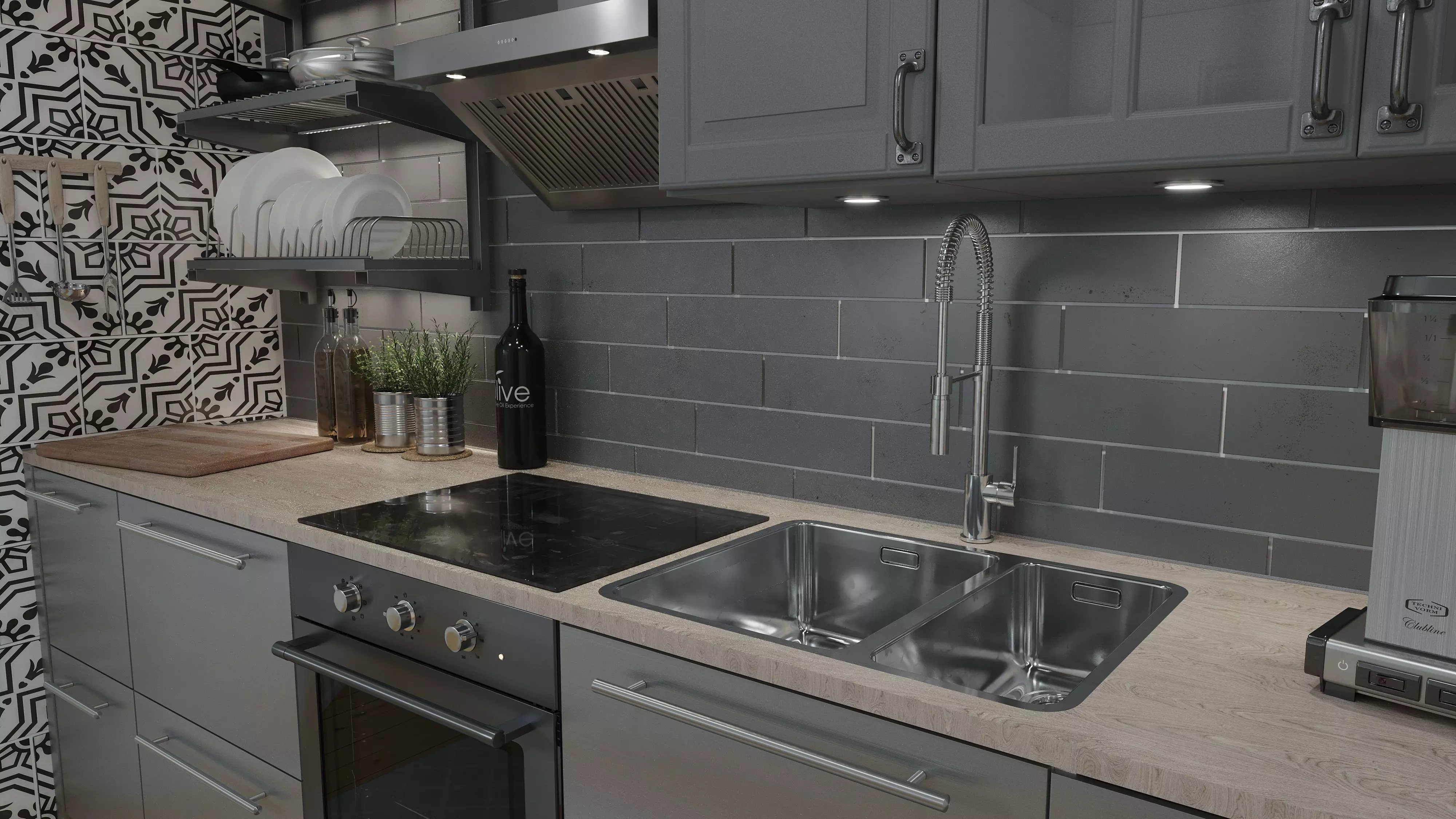 Kitchen design - IKEA - VARSTA stainless steel 3D model