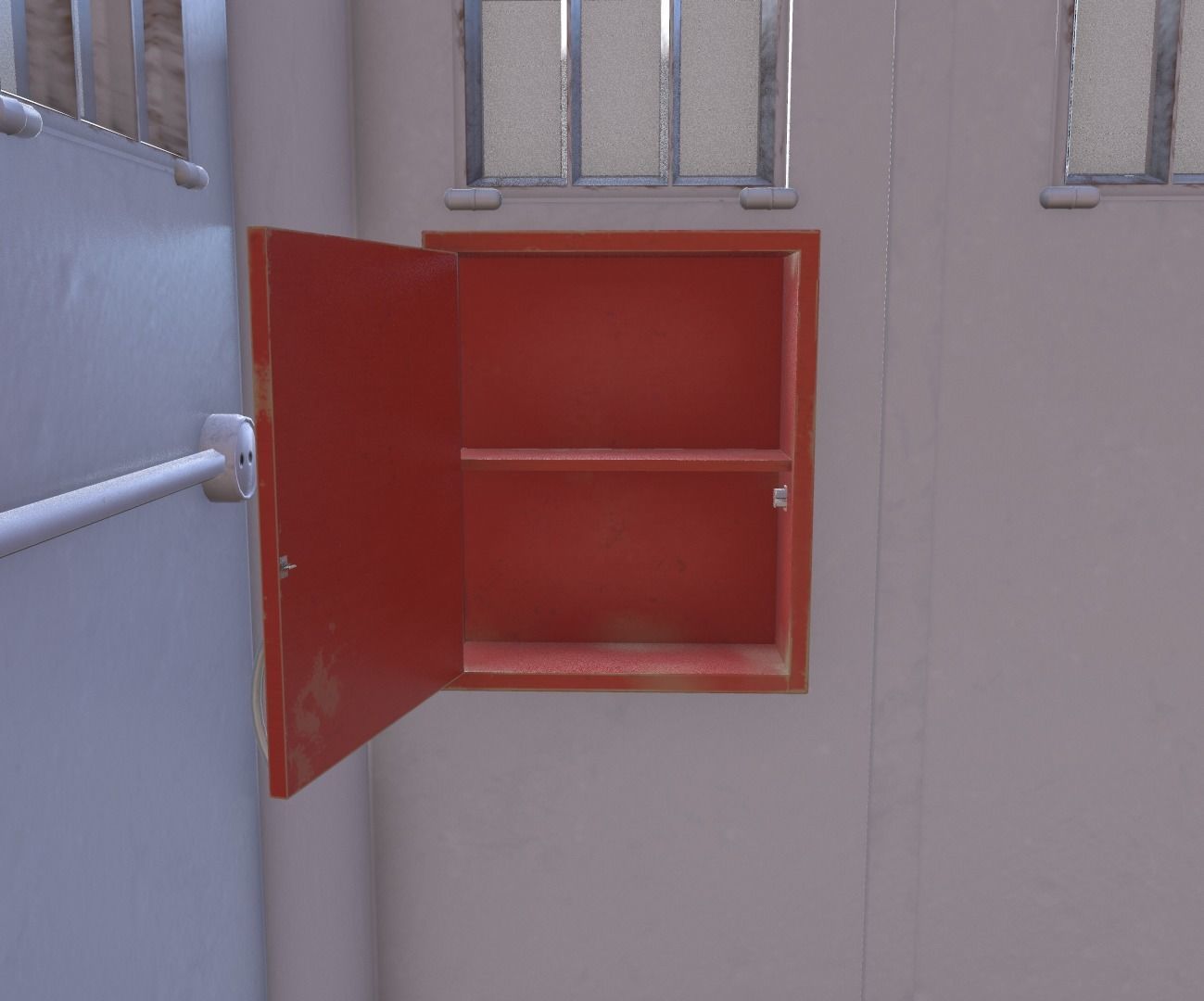 Mark 2 Metropolitan Police Box with Props Low-poly 3D model_21