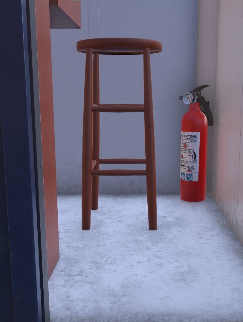 Mark 2 Metropolitan Police Box with Props Low-poly 3D model_10