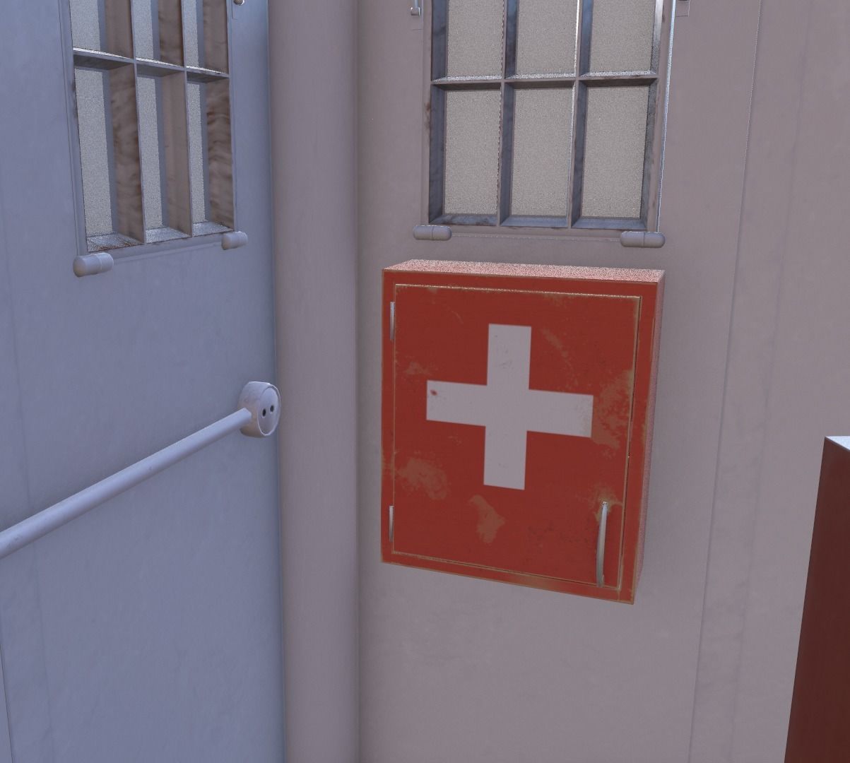 Mark 2 Metropolitan Police Box with Props Low-poly 3D model_20