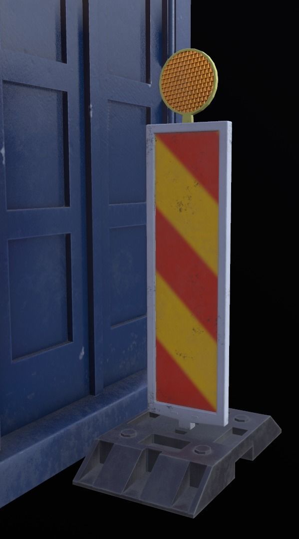 Mark 2 Metropolitan Police Box with Props Low-poly 3D model_16