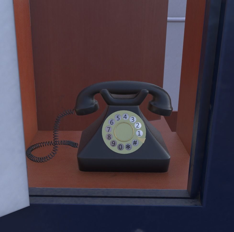 Mark 2 Metropolitan Police Box with Props Low-poly 3D model_18