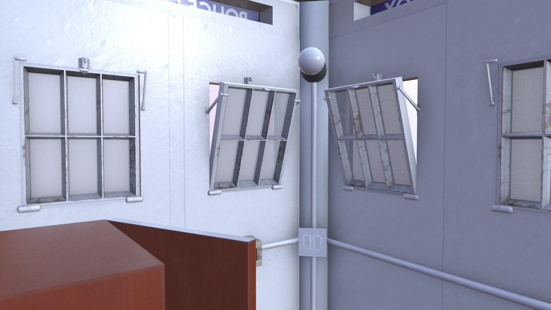 Mark 2 Metropolitan Police Box with Props Low-poly 3D model_12