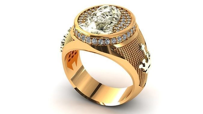Anillo Jesus Jesus christ ring 3D print model