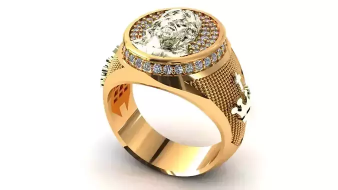 Anillo Jesus Jesus christ ring 3D print model