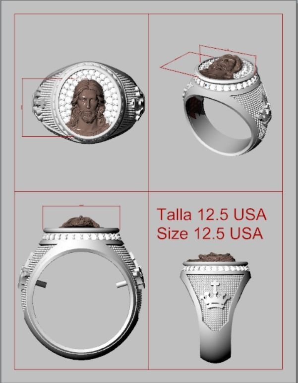 Anillo Jesus Jesus christ ring 3D print model_6