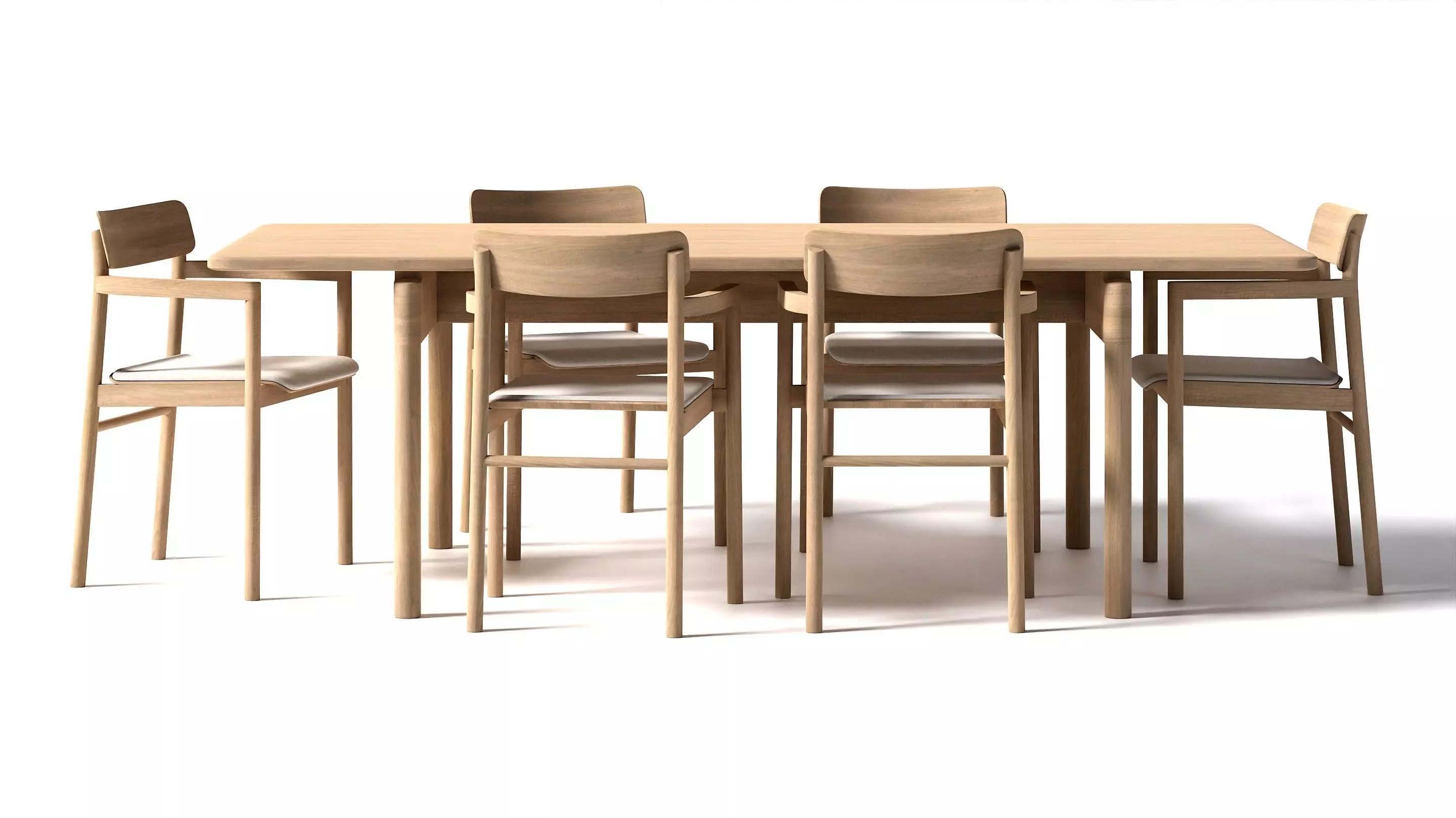 Post Dining Table set 3446 3D model
