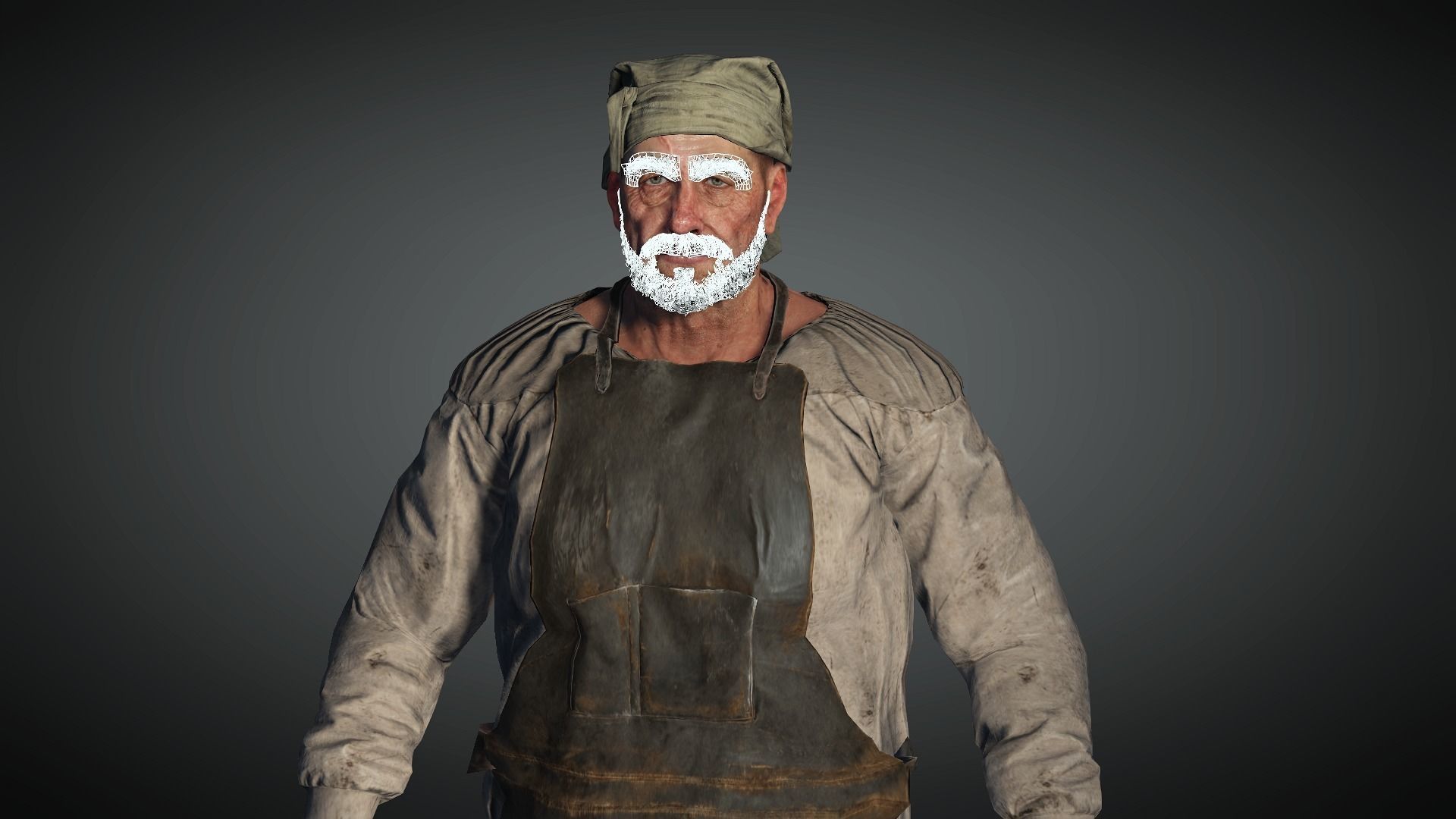 AAA Medieval Male Character 01 Low-poly 3D model_25