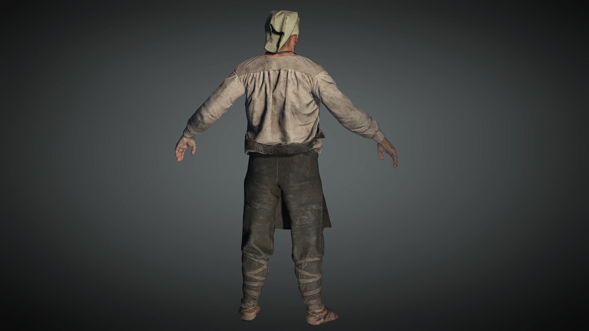 AAA Medieval Male Character 01 Low-poly 3D model_11
