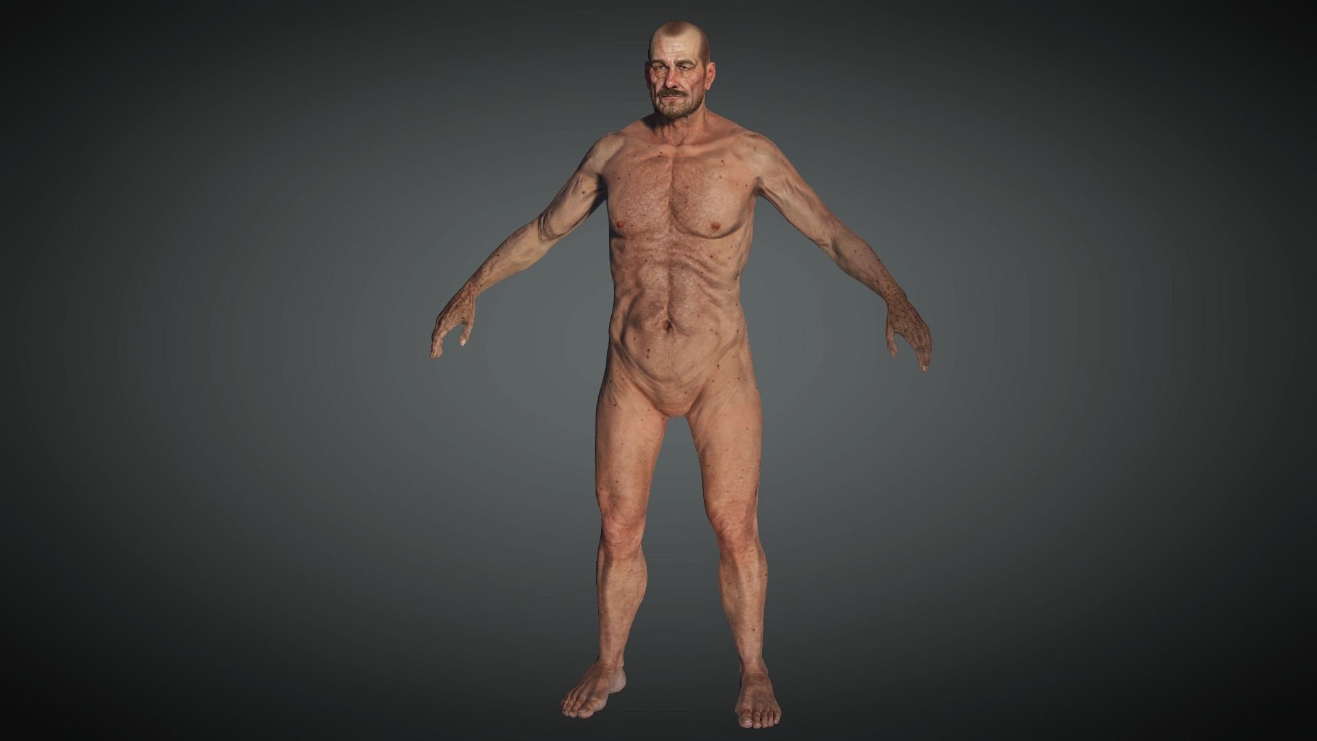AAA Medieval Male Character 01 Low-poly 3D model_10