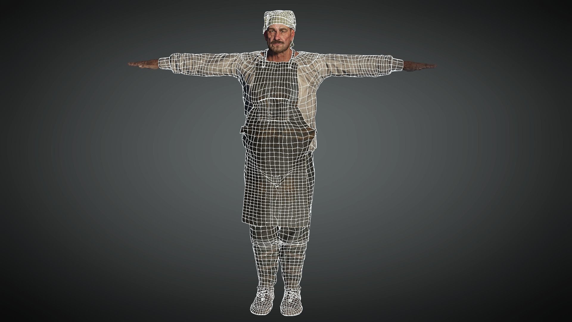 AAA Medieval Male Character 01 Low-poly 3D model_23