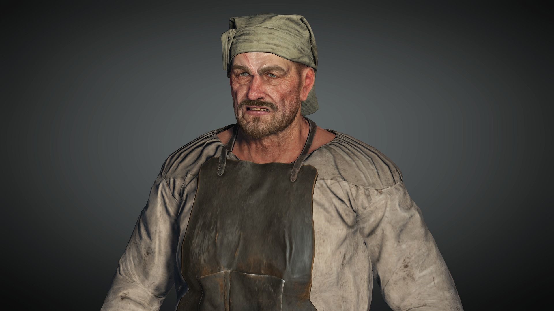 AAA Medieval Male Character 01 Low-poly 3D model_19