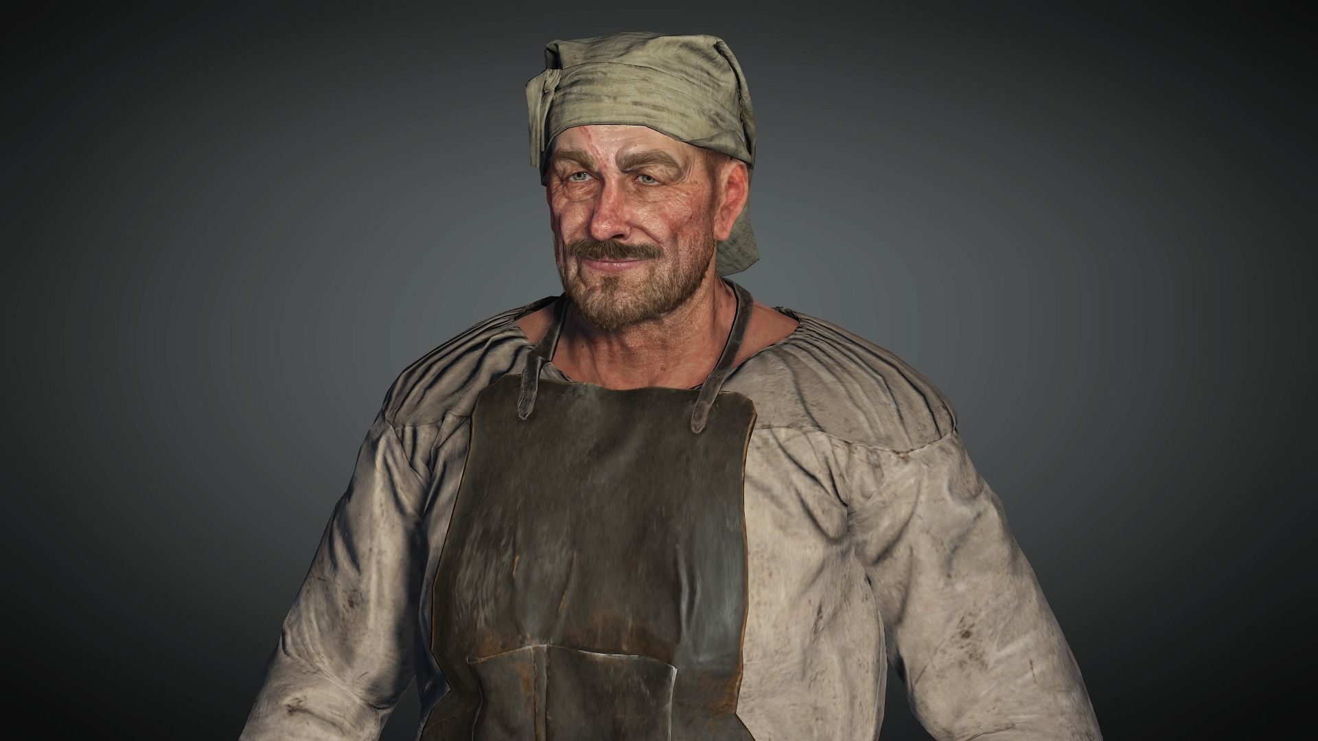 AAA Medieval Male Character 01 Low-poly 3D model_17