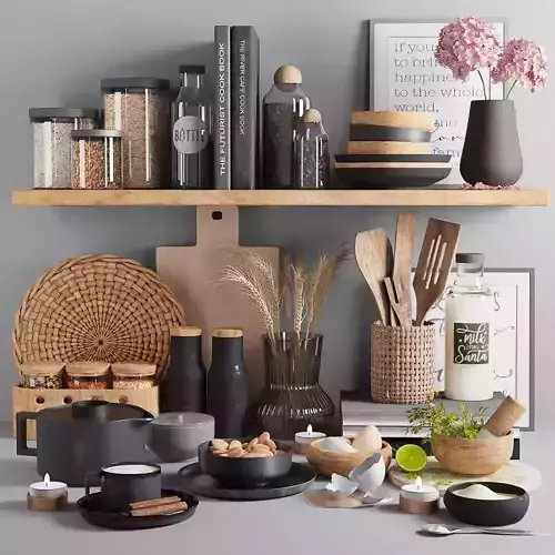 kitchen accessories 01 3D model