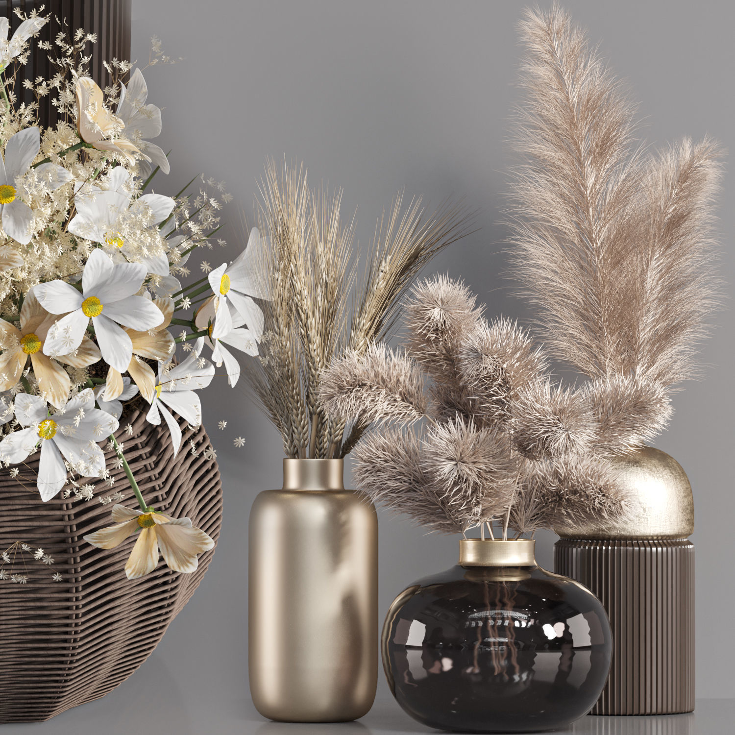 bouquet 02 pampass 3D model_2