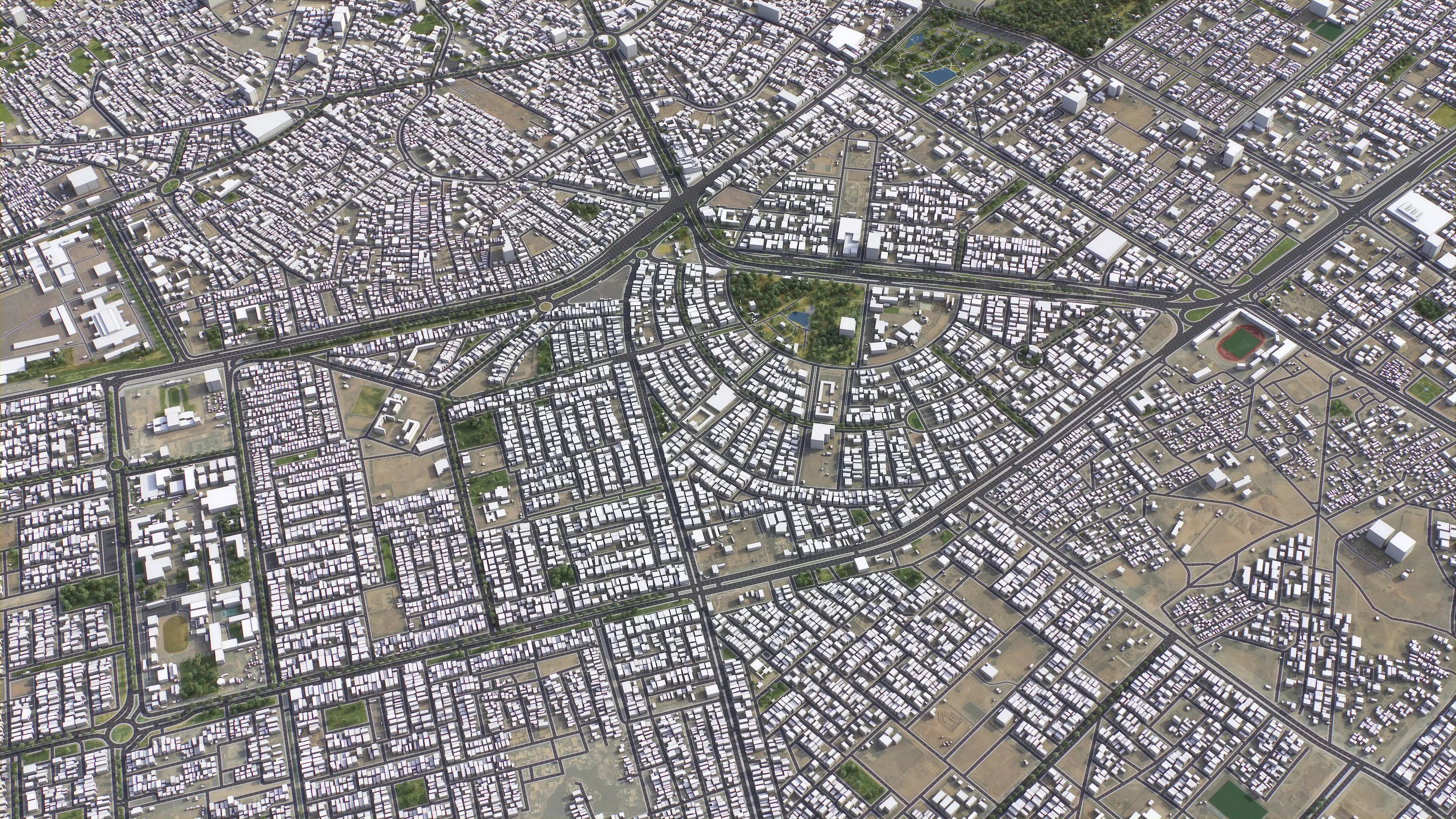 Karbala - 3D City Model Low-poly 3D model_2