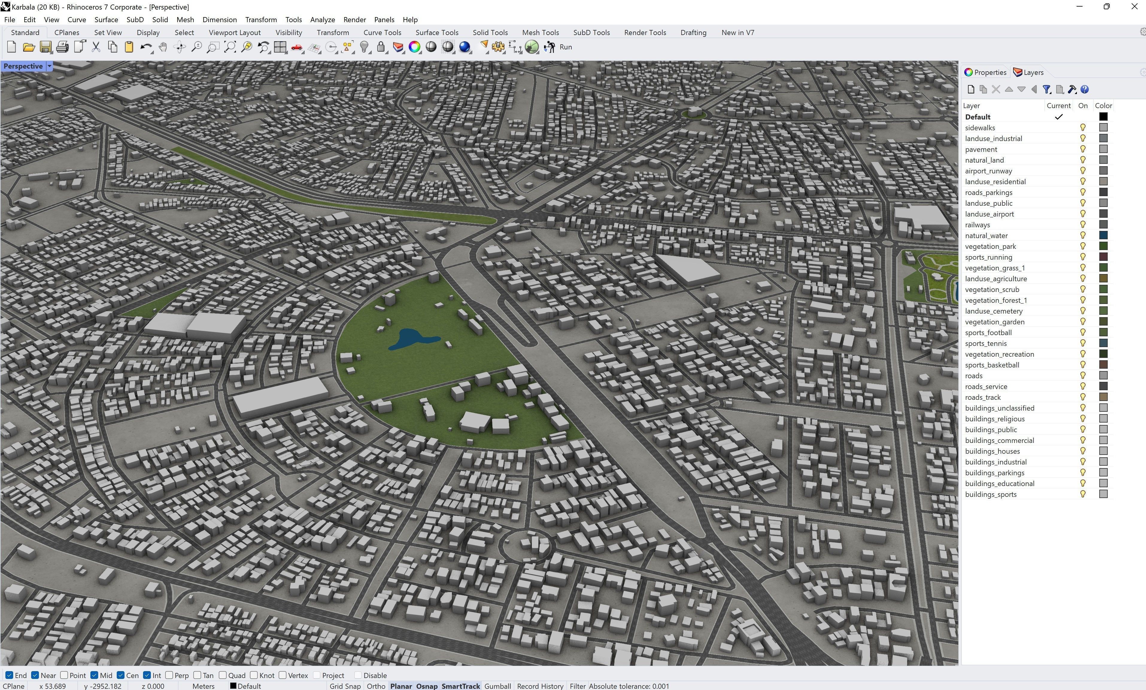 Karbala - 3D City Model Low-poly 3D model_10