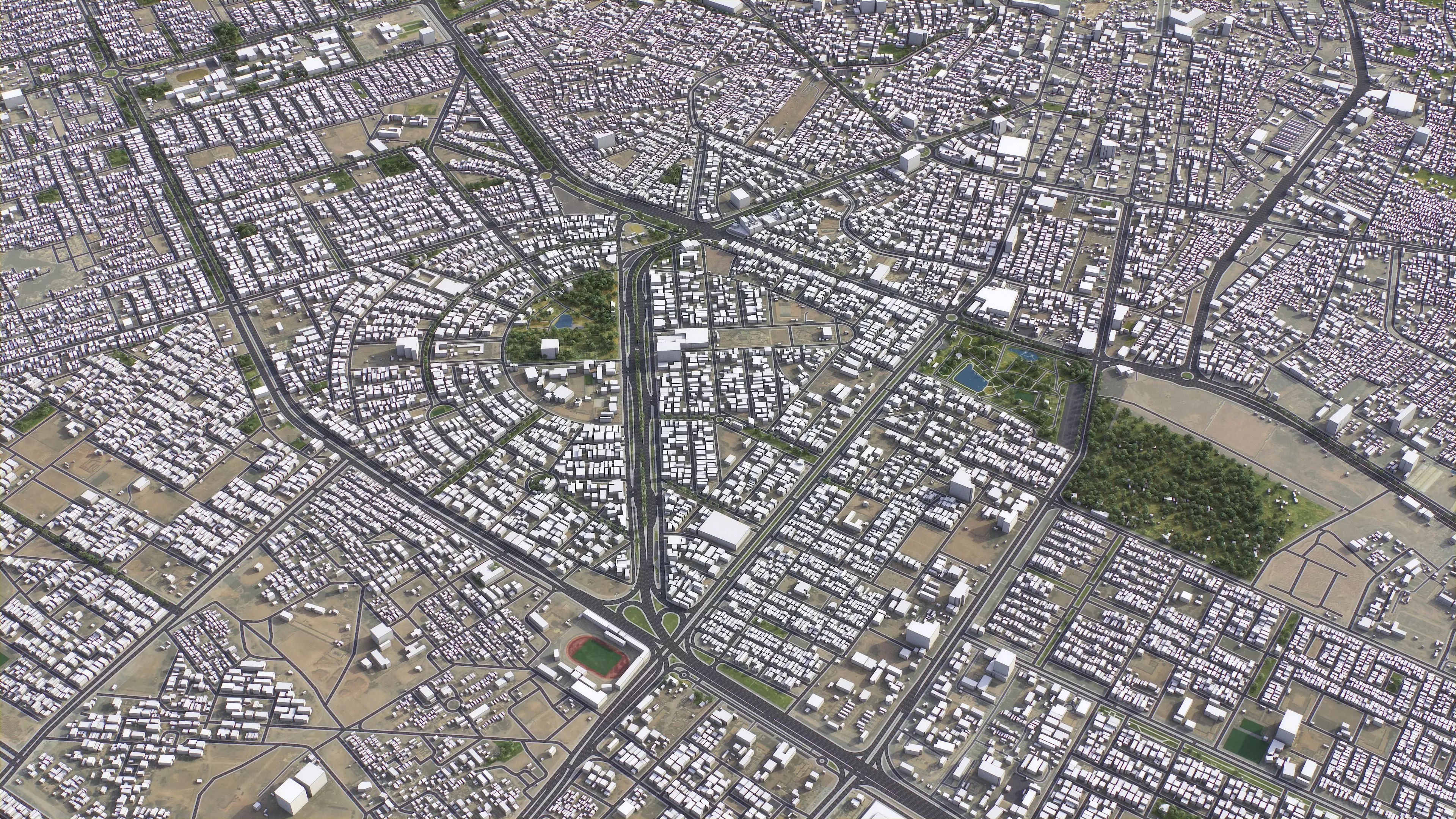 Karbala - 3D City Model Low-poly 3D model_1