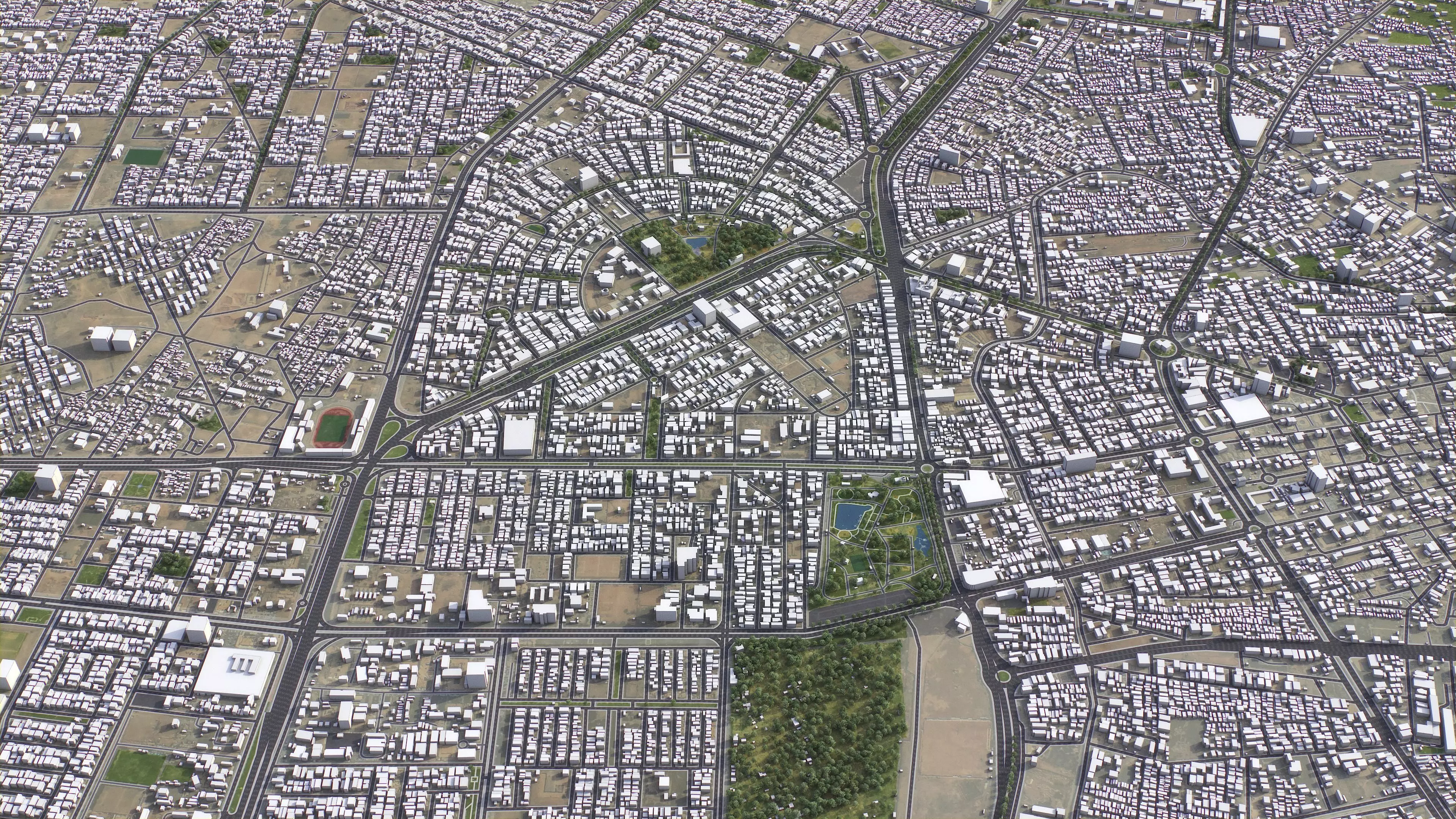 Karbala - 3D City Model Low-poly 3D model_5