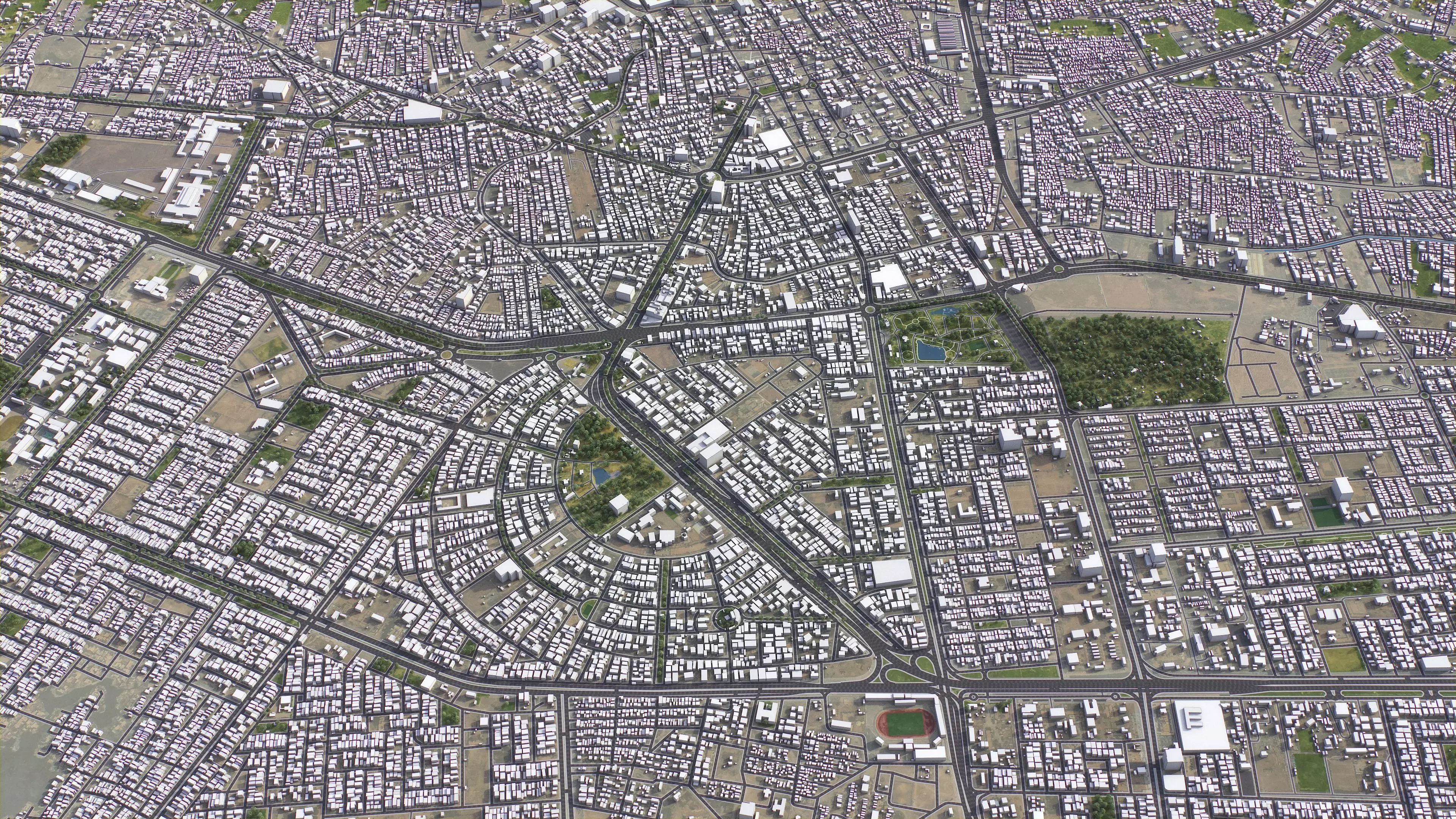 Karbala - 3D City Model Low-poly 3D model_6